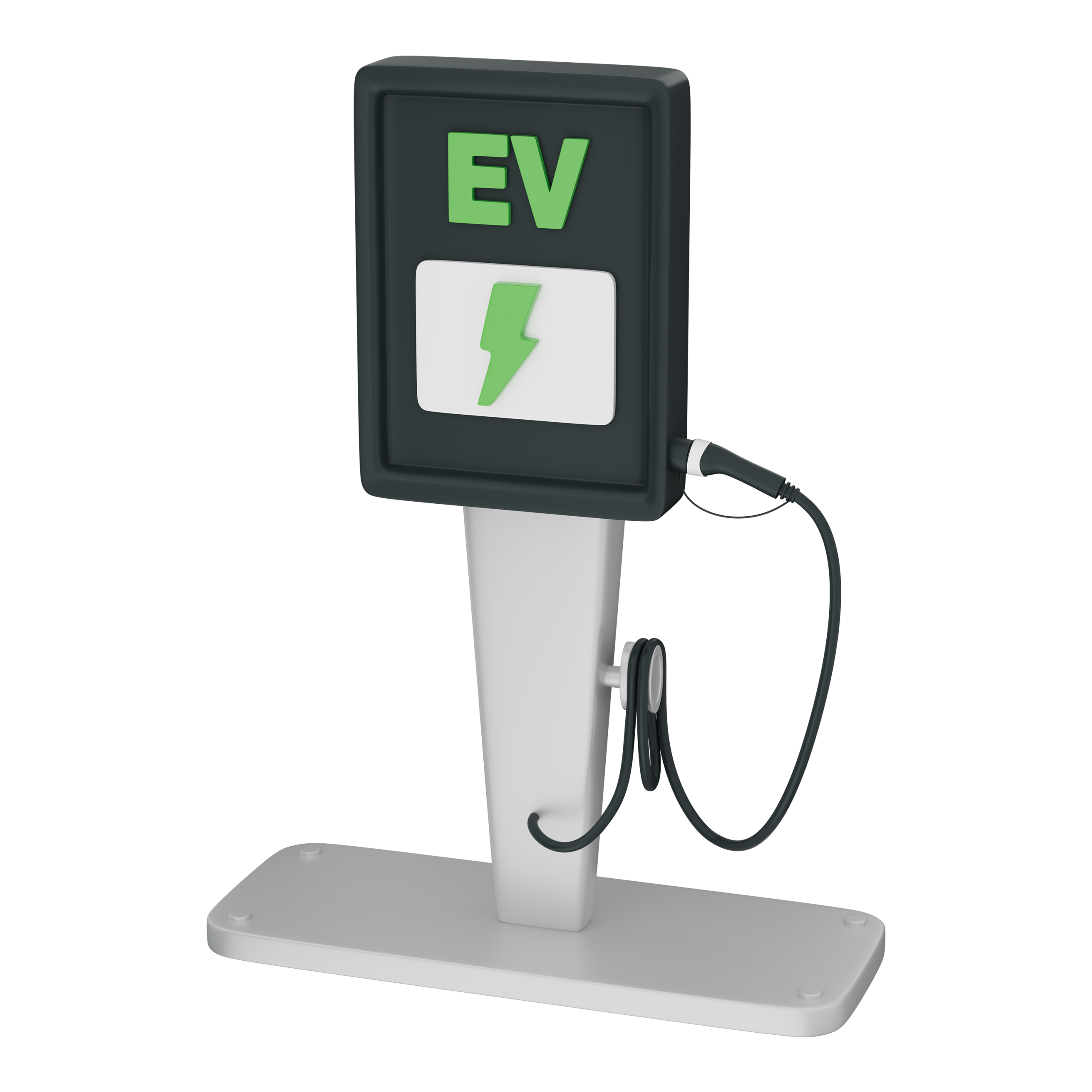 vecteezy ev charger station plug cable electric vehicle power green 67937218